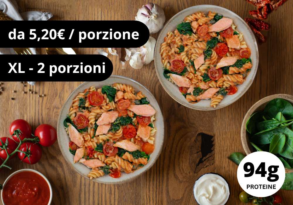 Protein pasta al salmone (XL, 2 porzioni)