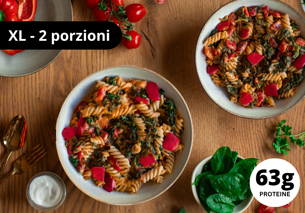 ~ Protein pasta con salsa al formaggio fresco (XL, 2 porzioni)