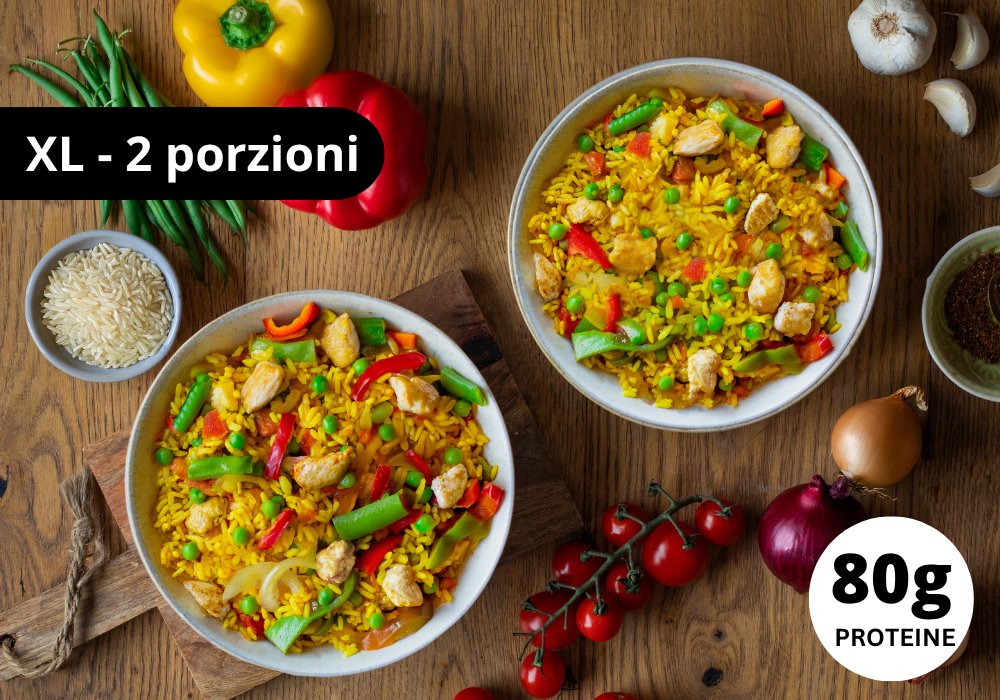 ~ Paella con pollo (XL, 2 porzioni)