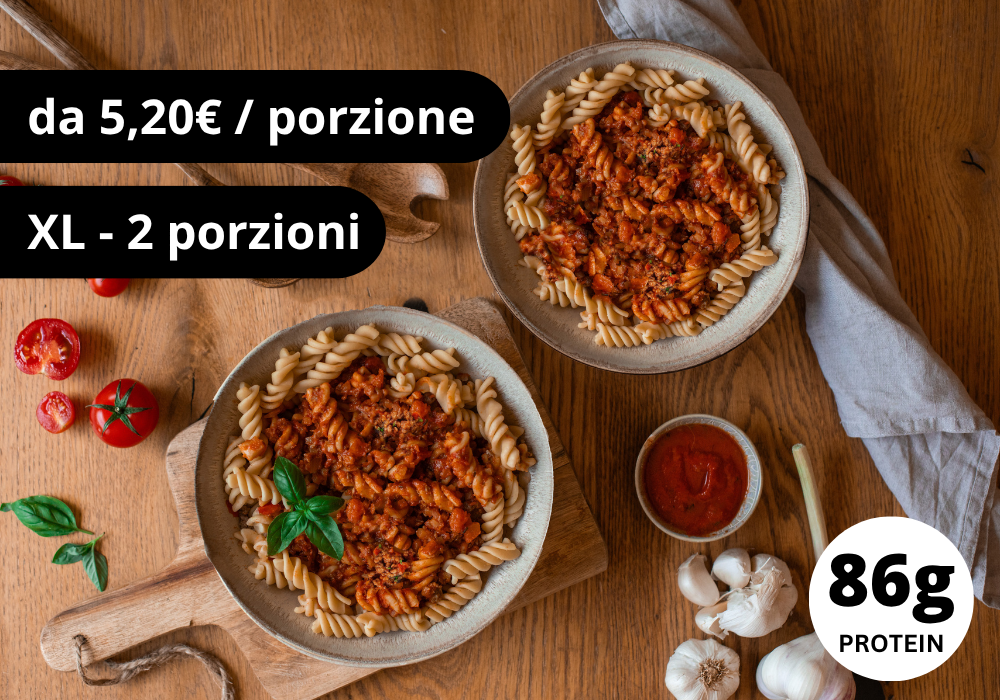 Pasta proteica al ragú di manzo (XL, 2 porzioni)
