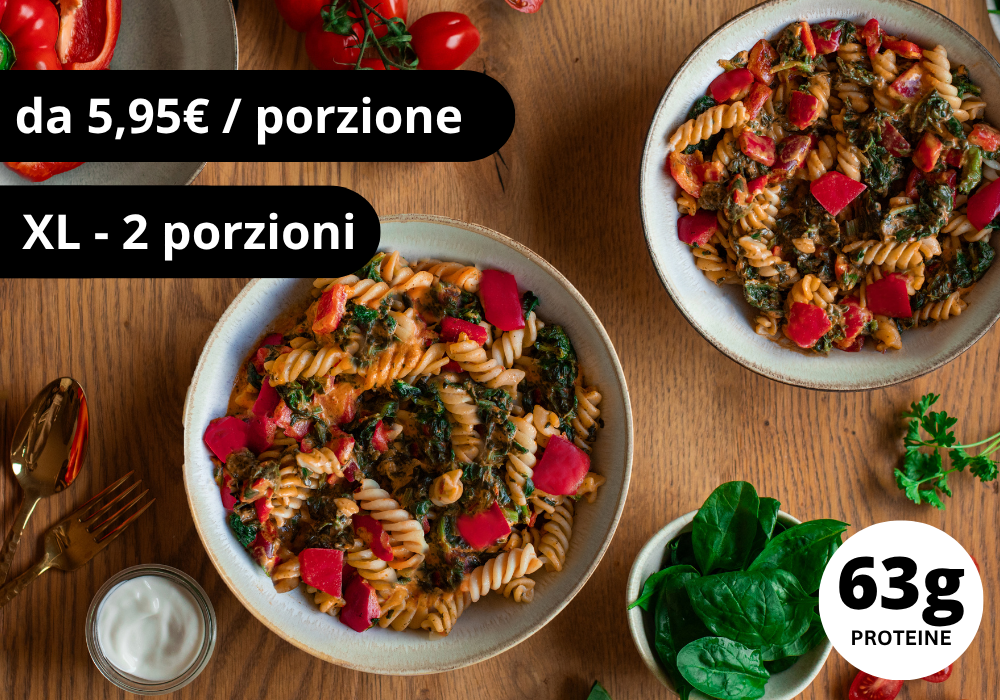 Protein pasta con salsa al formaggio fresco (XL, 2 porzioni)