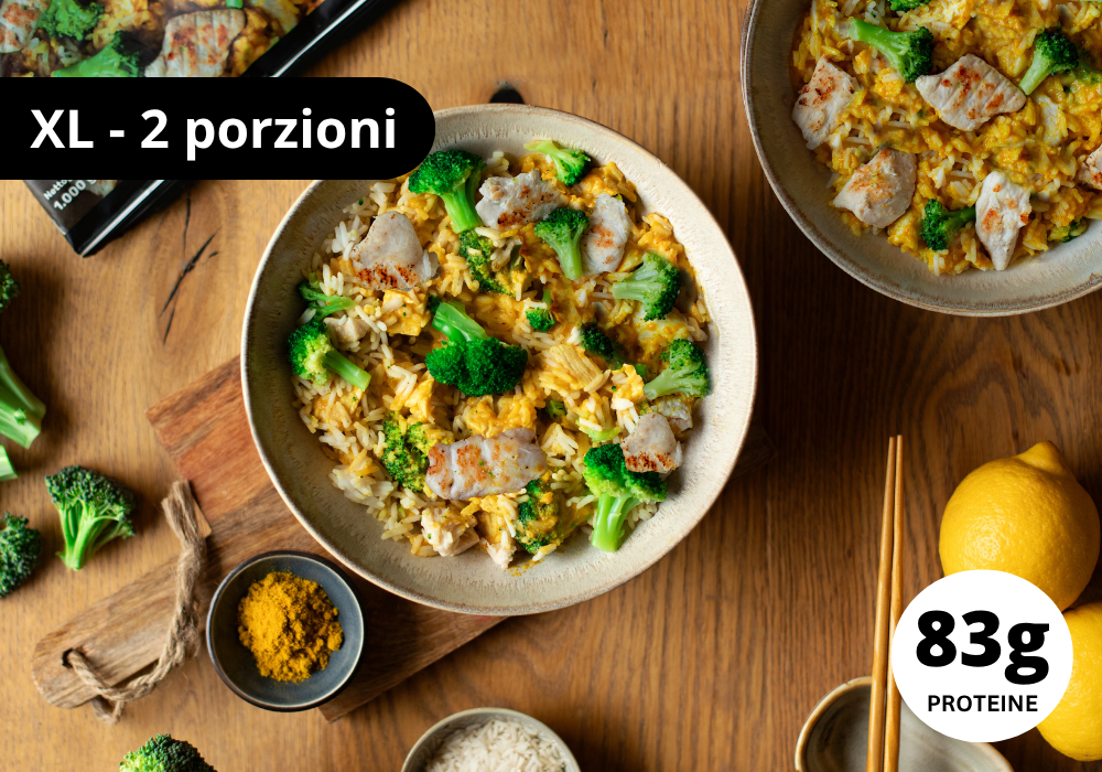 ~ Pollo, riso e broccoli con salsa yogurt (XL, 2 porzioni)