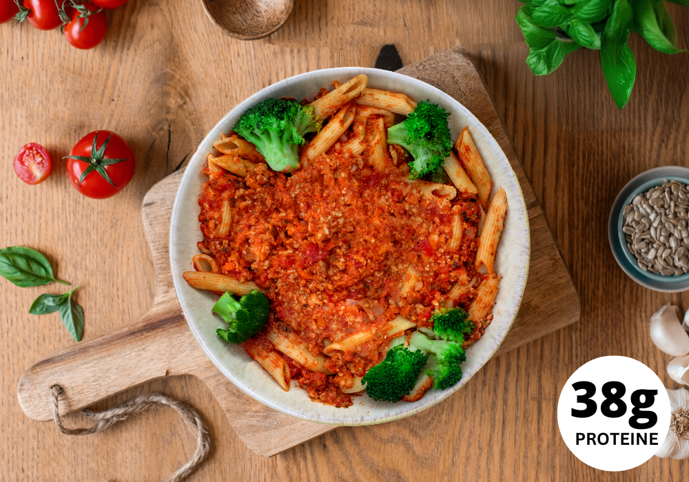 Penne proteiche al ragù di manzo