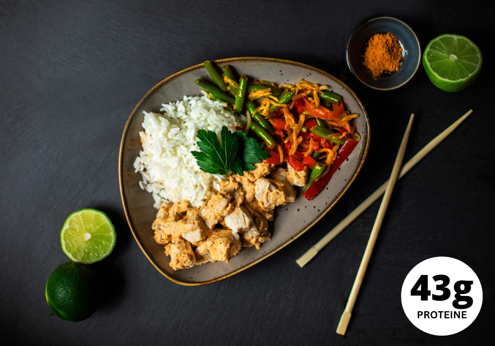 ~ Pollo al curry rosso con riso