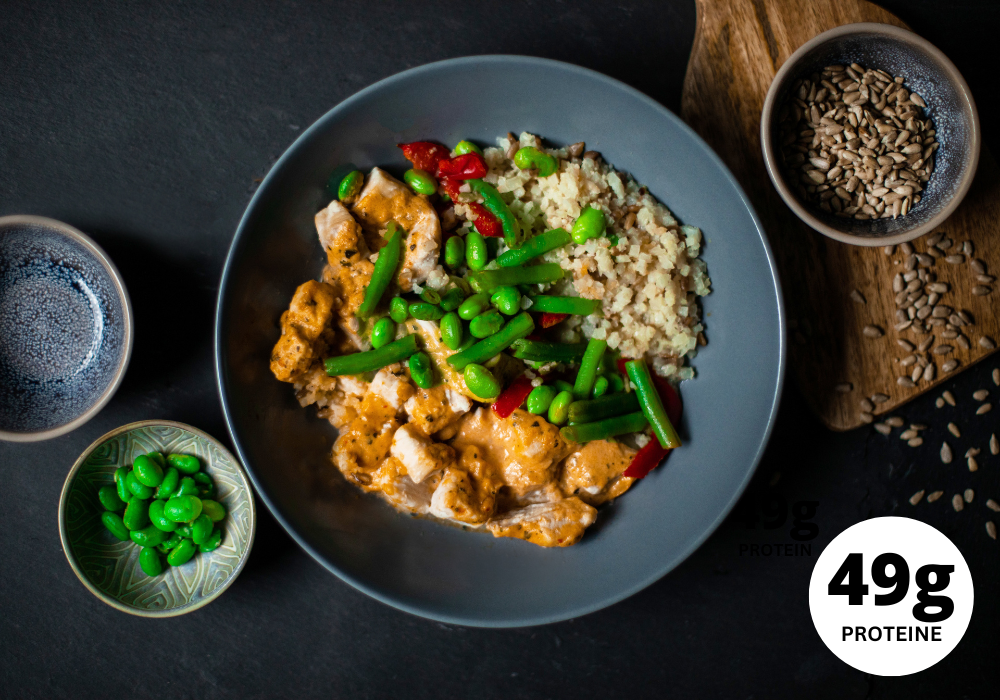 ~ Pollo al curry rosso con cavolfiore